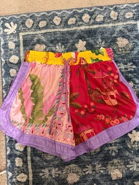 FARM Rio Multicolor Floral Patchwork Shorts